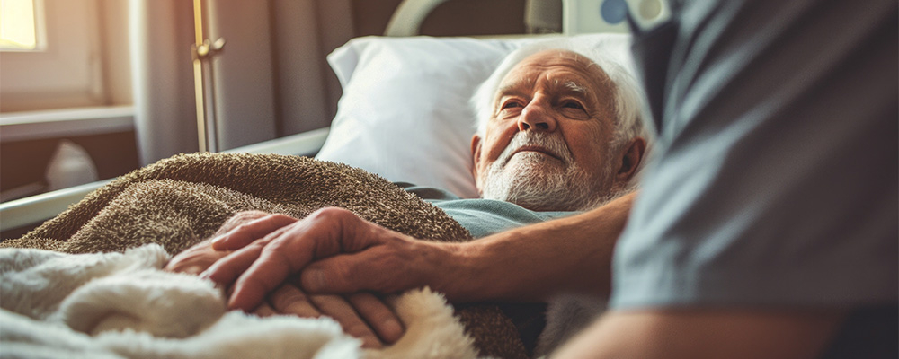 zorgverlener bij cliënt thuis in Wassenaar